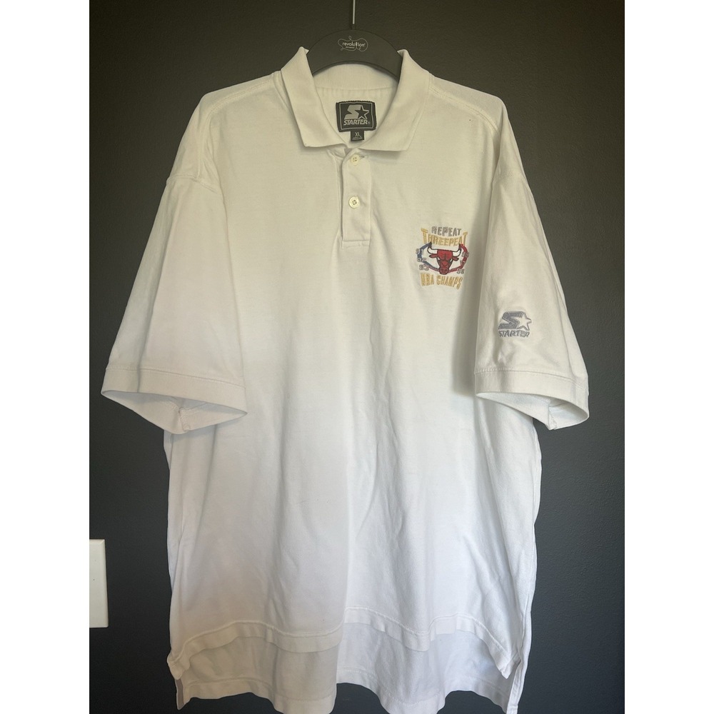 Chicago Bulls Shirt Men's XL Embroidered Polo Tee #Championship #90s